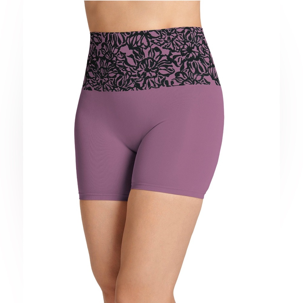 Jockey Essentials Seamfree Smoothing Shorts Slimming Underwear Pink/Black Sz XL
